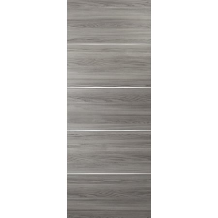 SARTODOORS Wood Panel Grey Slab 24x96 Planum 0020 Ginger Ash Use as Pocket Sliding Closet  Core Stripes Modern PLANUM20S-GA-2496